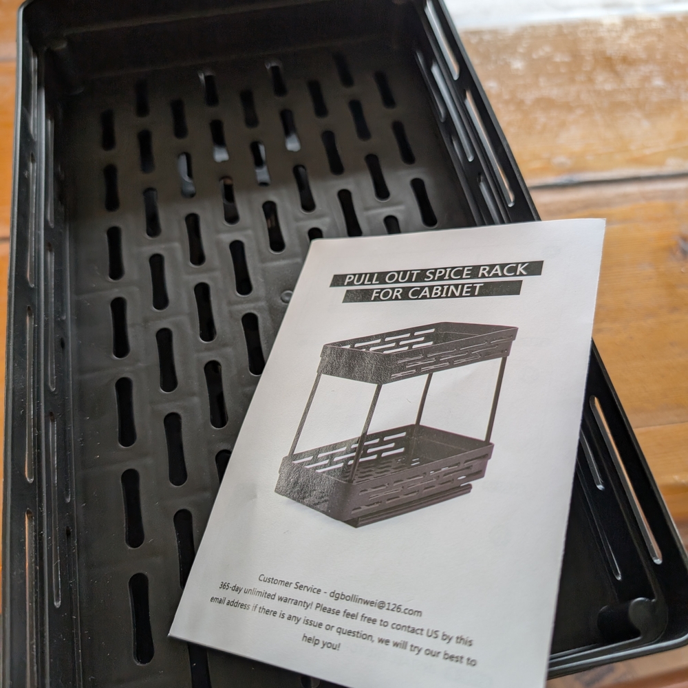 Black Perforated Food Storage Tray for Kitchen
